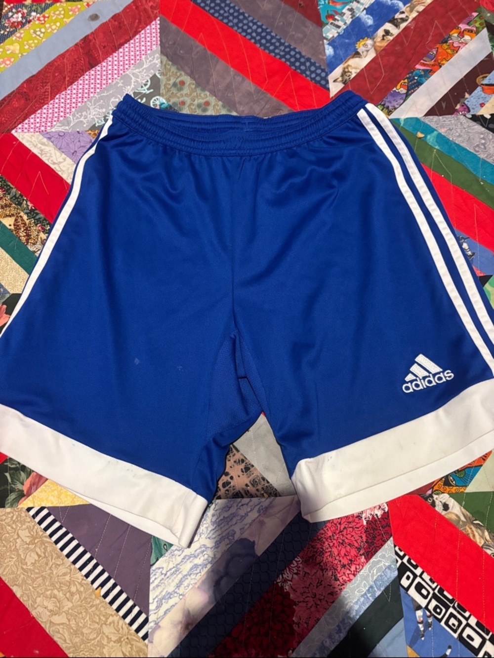 adidas Men's Royal Blue Athletic Shorts with White Trim